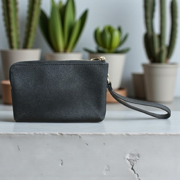 Michael Kors Floral Pink and Black Wristlet - Picture 2 of 5